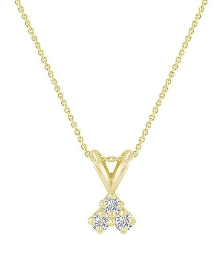 Eppi Goldene Kette mit drei synthetischen Diamanten Froze