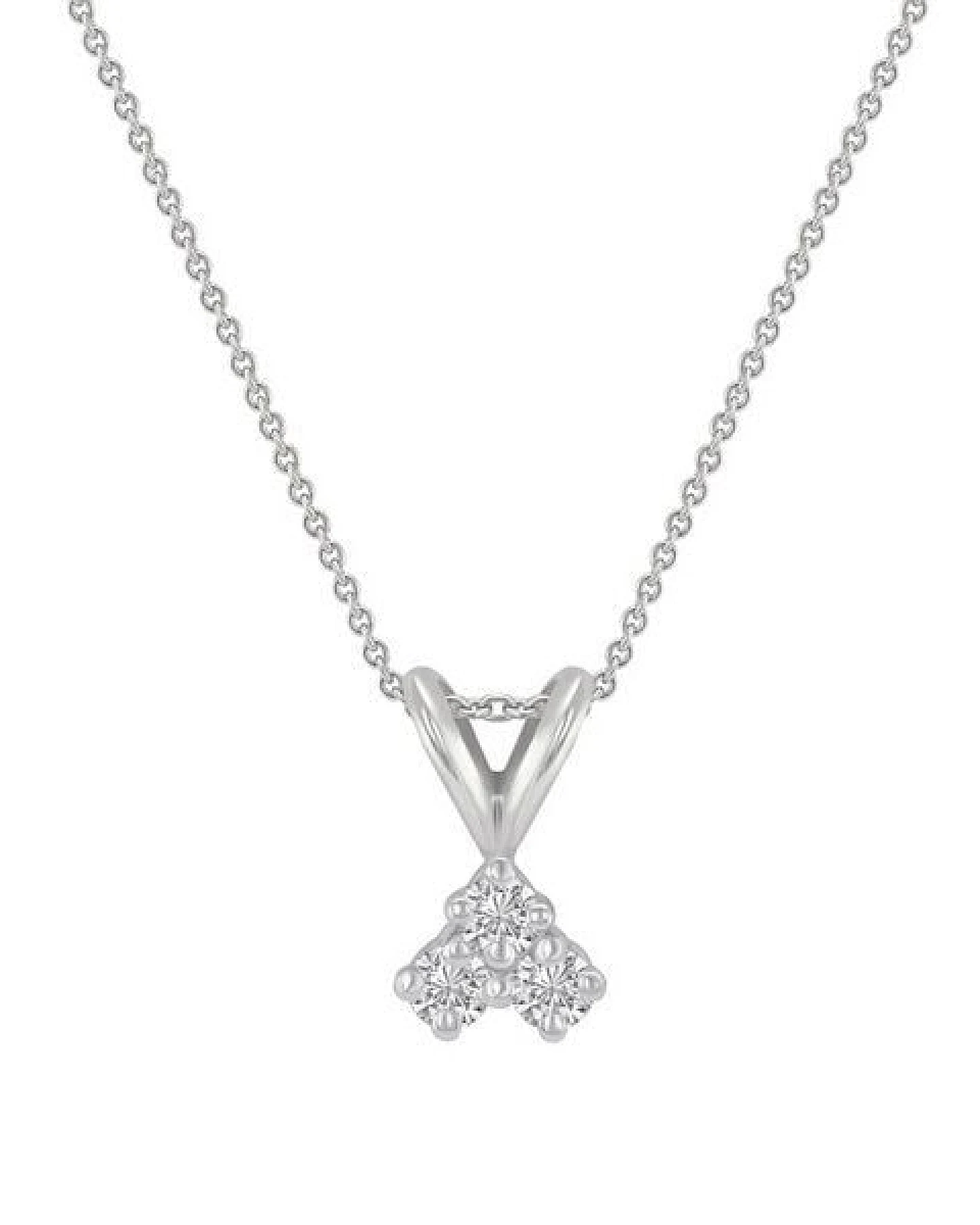 Eppi Goldene Kette mit drei synthetischen Diamanten Froze – Ansicht 2