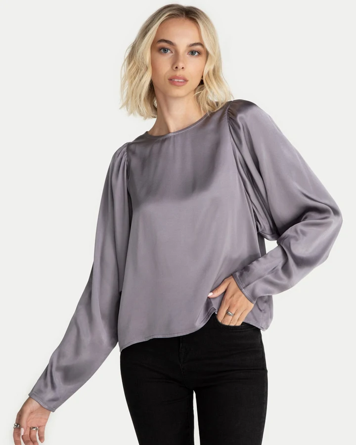 LOVJOI Damen vegan Top Mohnah Hellviolett