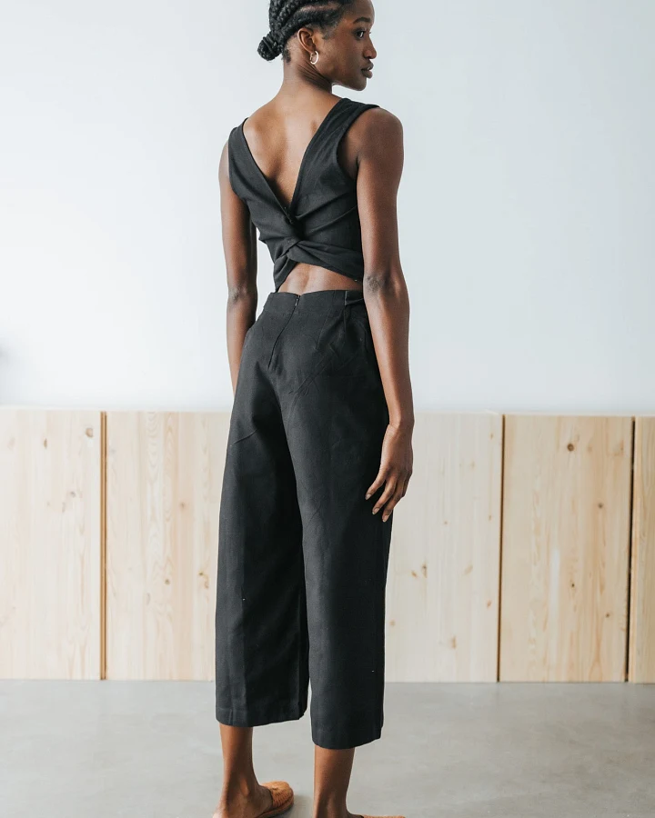 Jyoti Fair Works Damen vegan Jumpsuit Anusha Schwarz