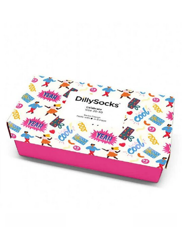 Socken Geschenkbox, DillySocks aus Biobaumwoll-Mix