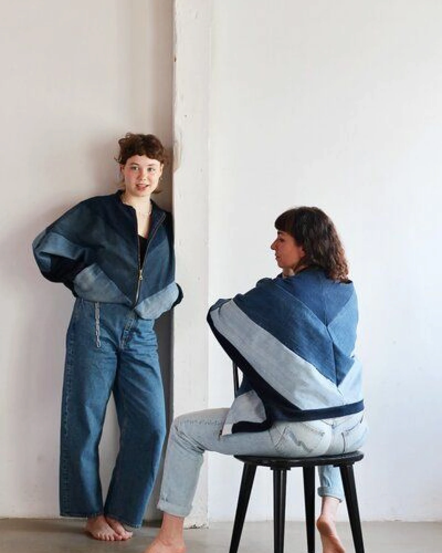 Bridge&Tunnel Blouson minimal blue – Ansicht 2