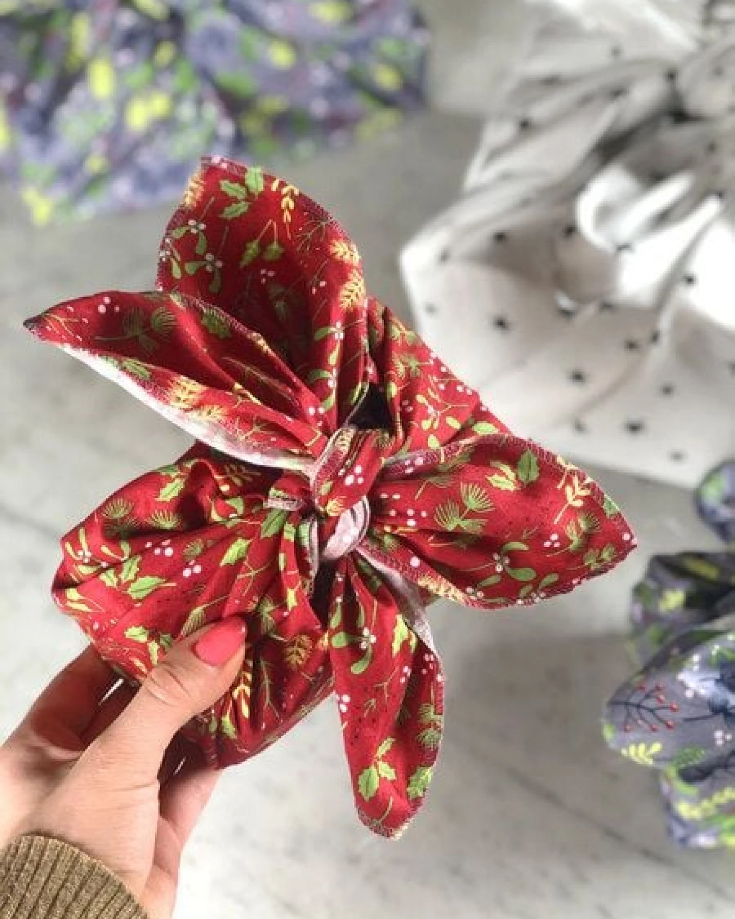 ever&again Furoshiki Tücher, nachhaltiges Geschenkpapier, Geschenkpapier aus Stoff – Ansicht 2