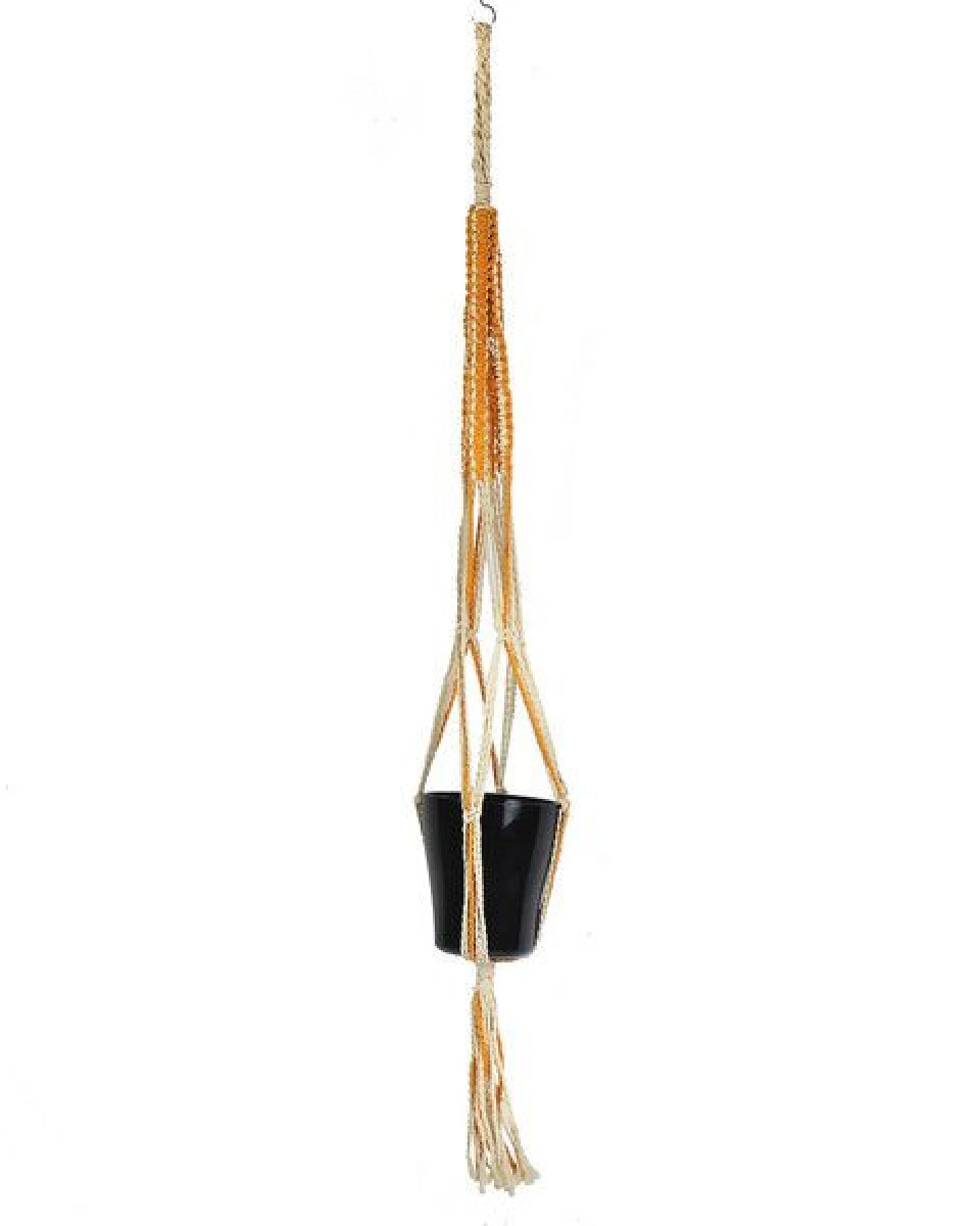 Mitienda Shop Makramee Blumenampel aus Jute gelb – Ansicht 2