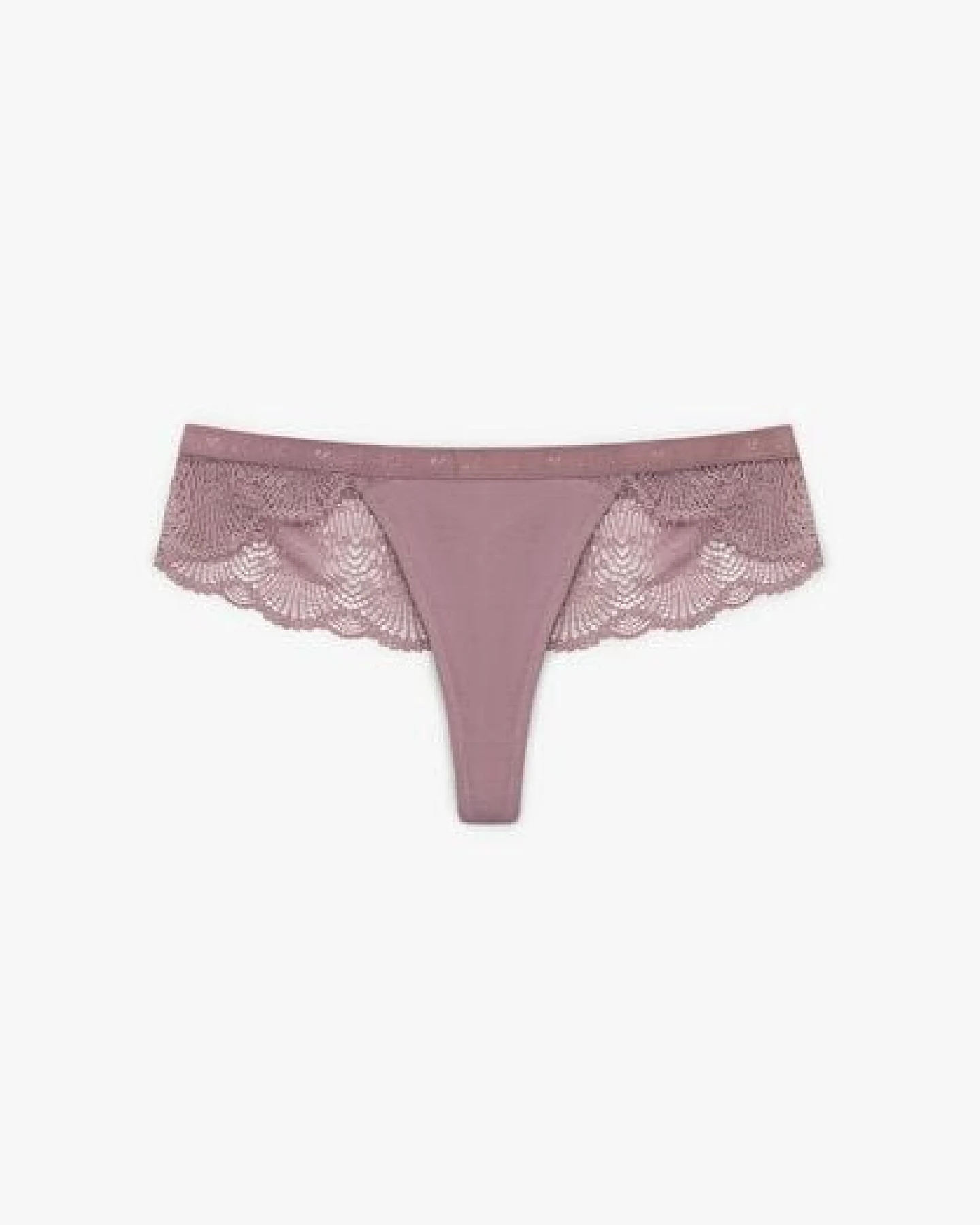 Lovjoi Tanga LUMINOUS MOSS mit filigraner Spitze – Ansicht 2