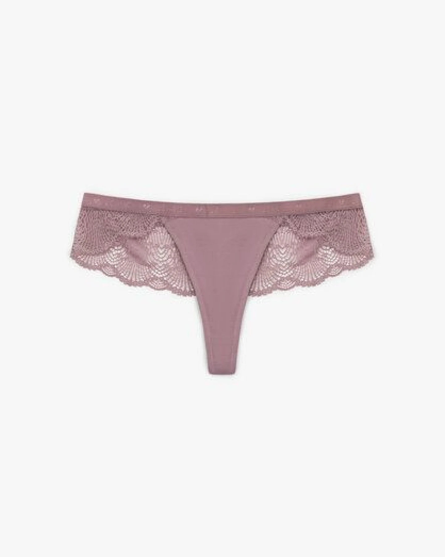 Lovjoi Tanga LUMINOUS MOSS mit filigraner Spitze – Ansicht 2