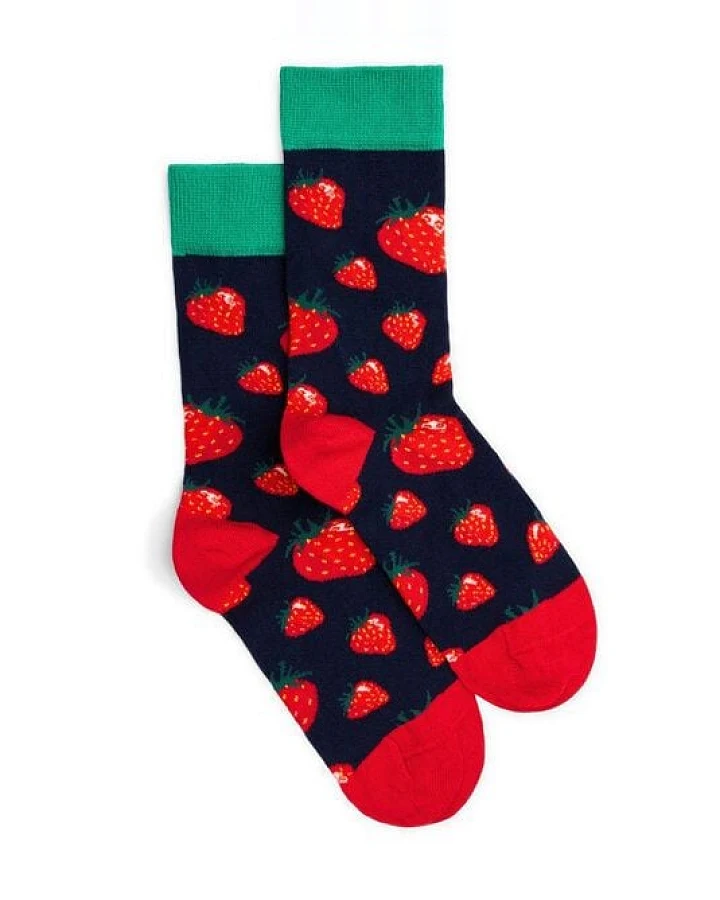 Natural Vibes Socken mit Erdbeeren