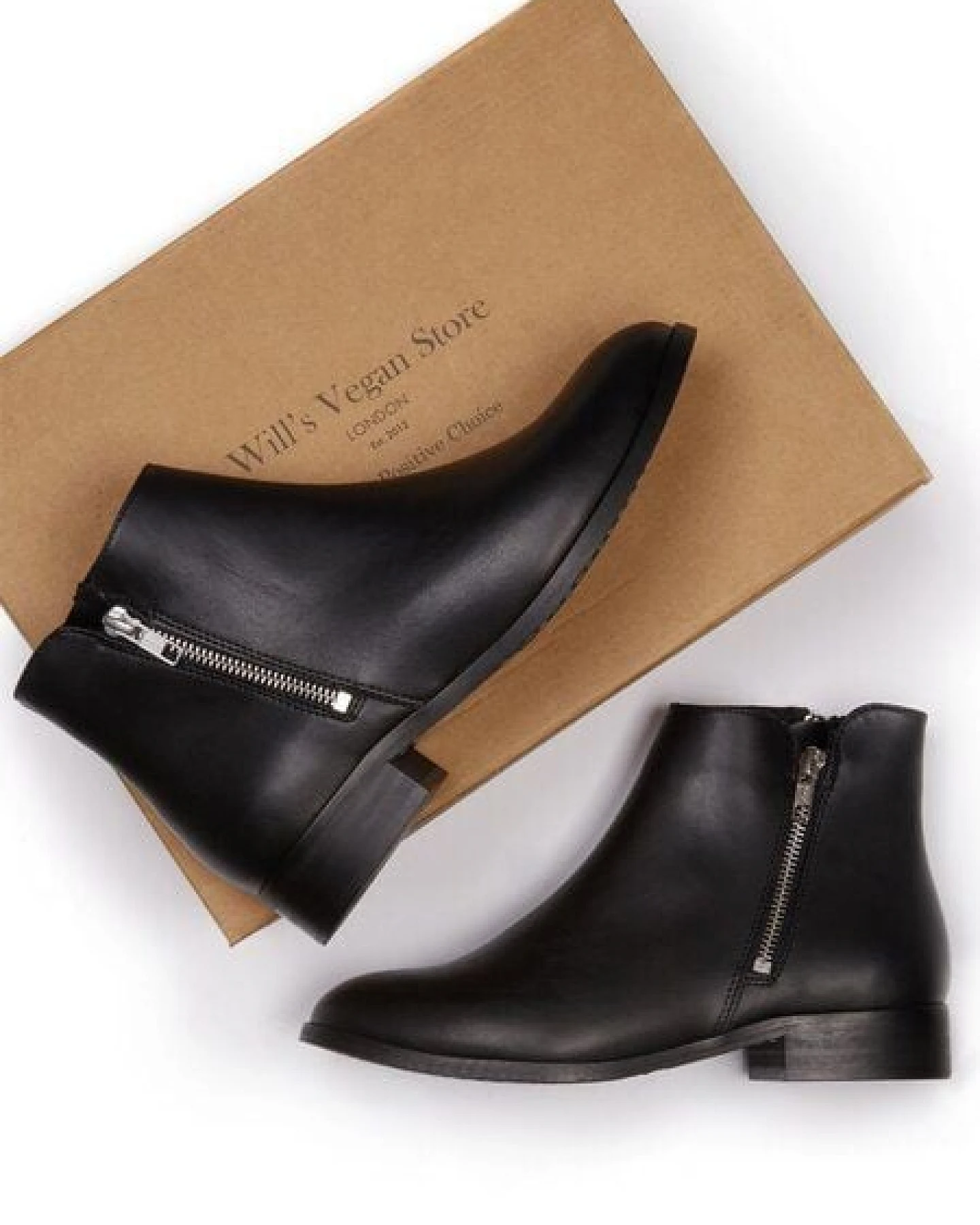 Will's Vegan Shop Niedrige Ankle Booties Stiefeletten – Ansicht 2