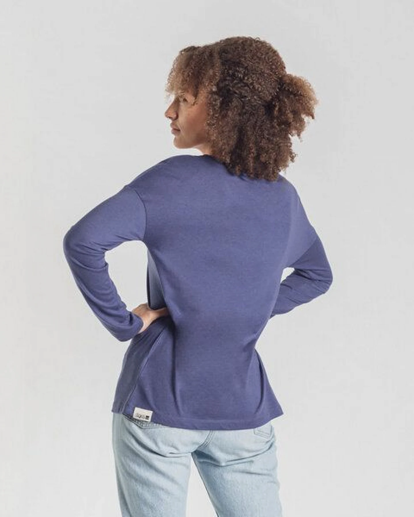 Degree Clothing Damen Langarmshirt aus Bio-Baumwolle/Modal - Nero long - dunkelblau – Ansicht 3