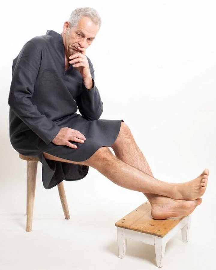 nahtur-design Männernachthemd aus 100% Leinen "Herbst"