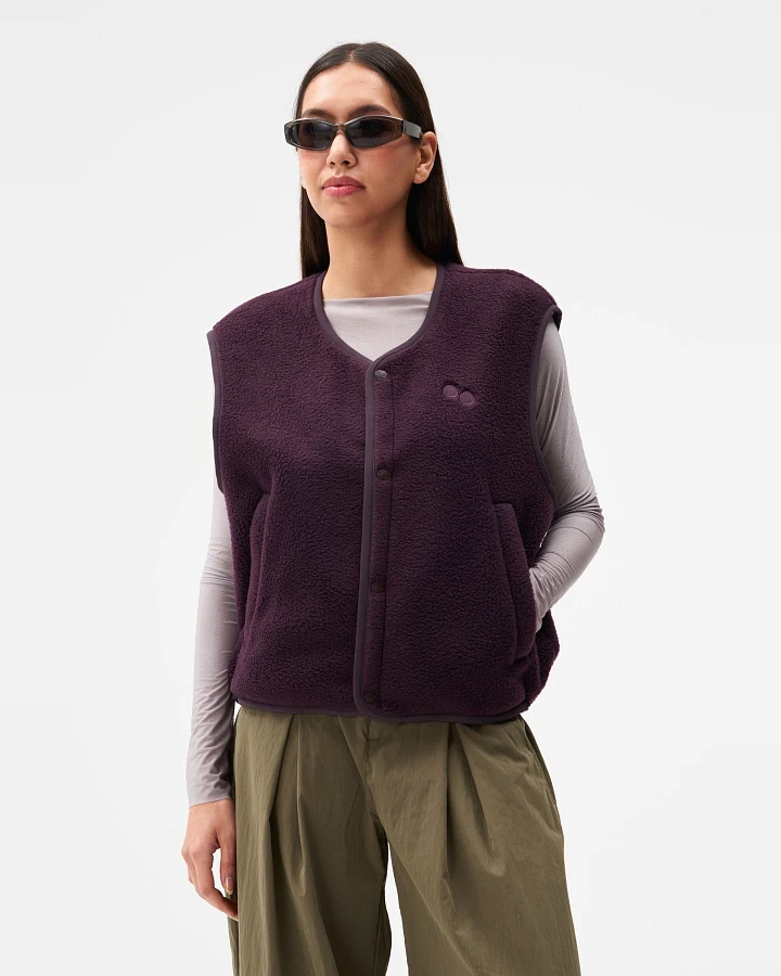 Weste Fleece Midnight Plum