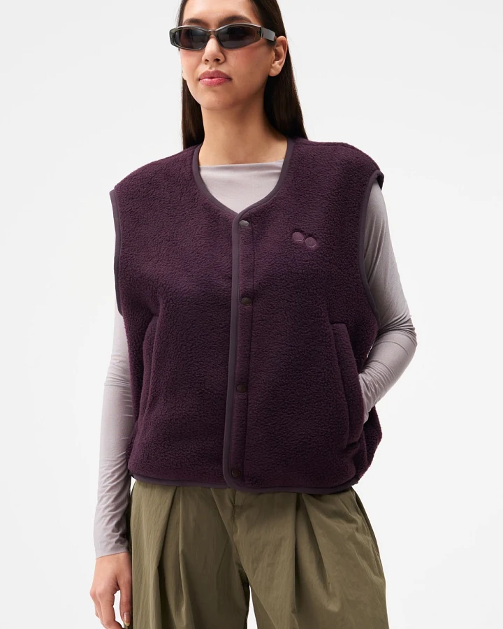 Weste Fleece Midnight Plum