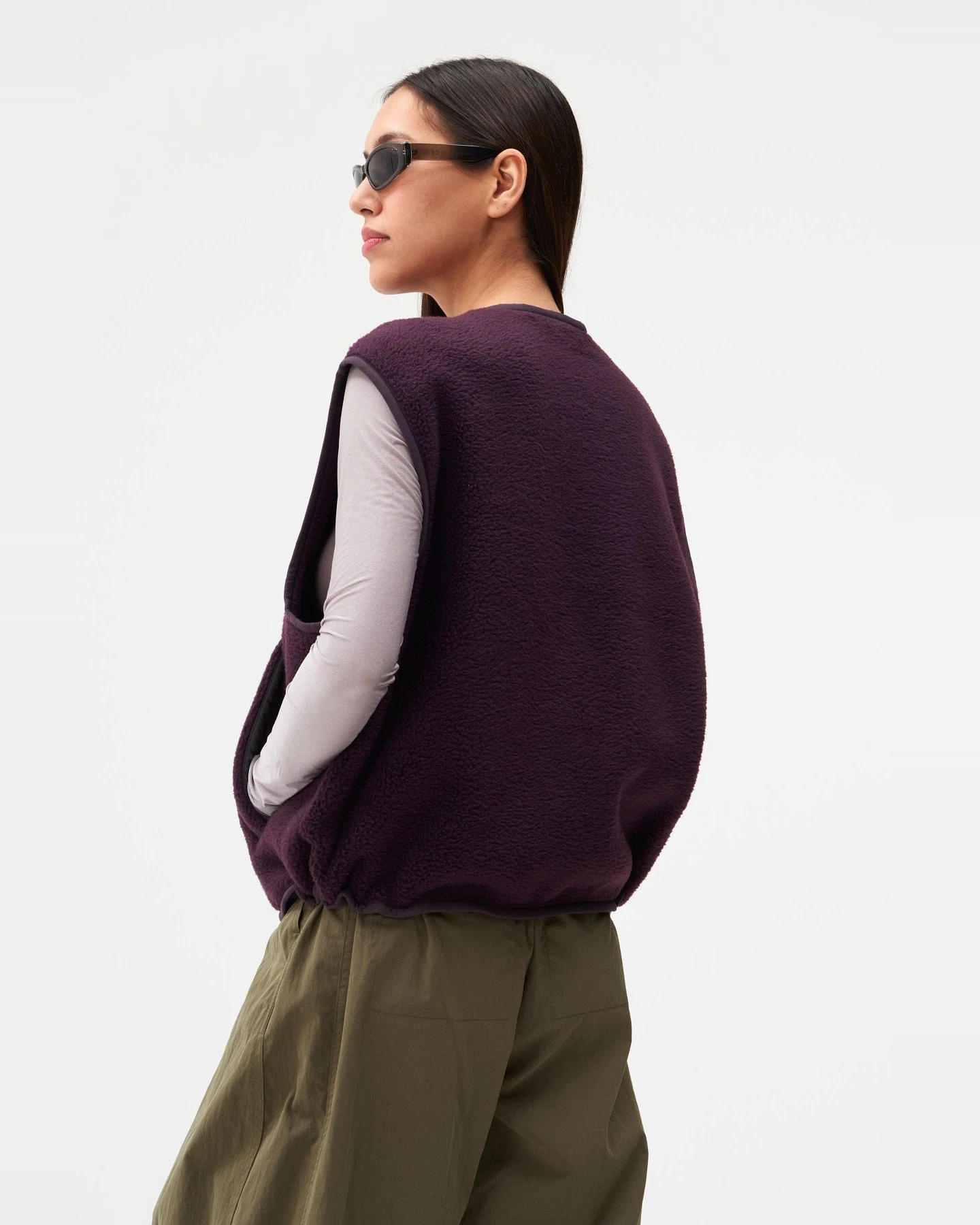 Weste Fleece Midnight Plum – Ansicht 3