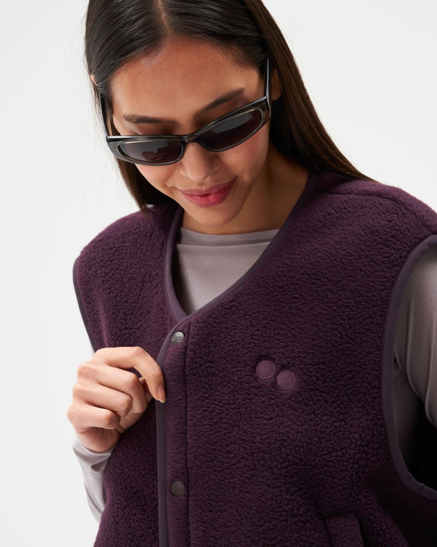 Weste Fleece Midnight Plum – Ansicht 4