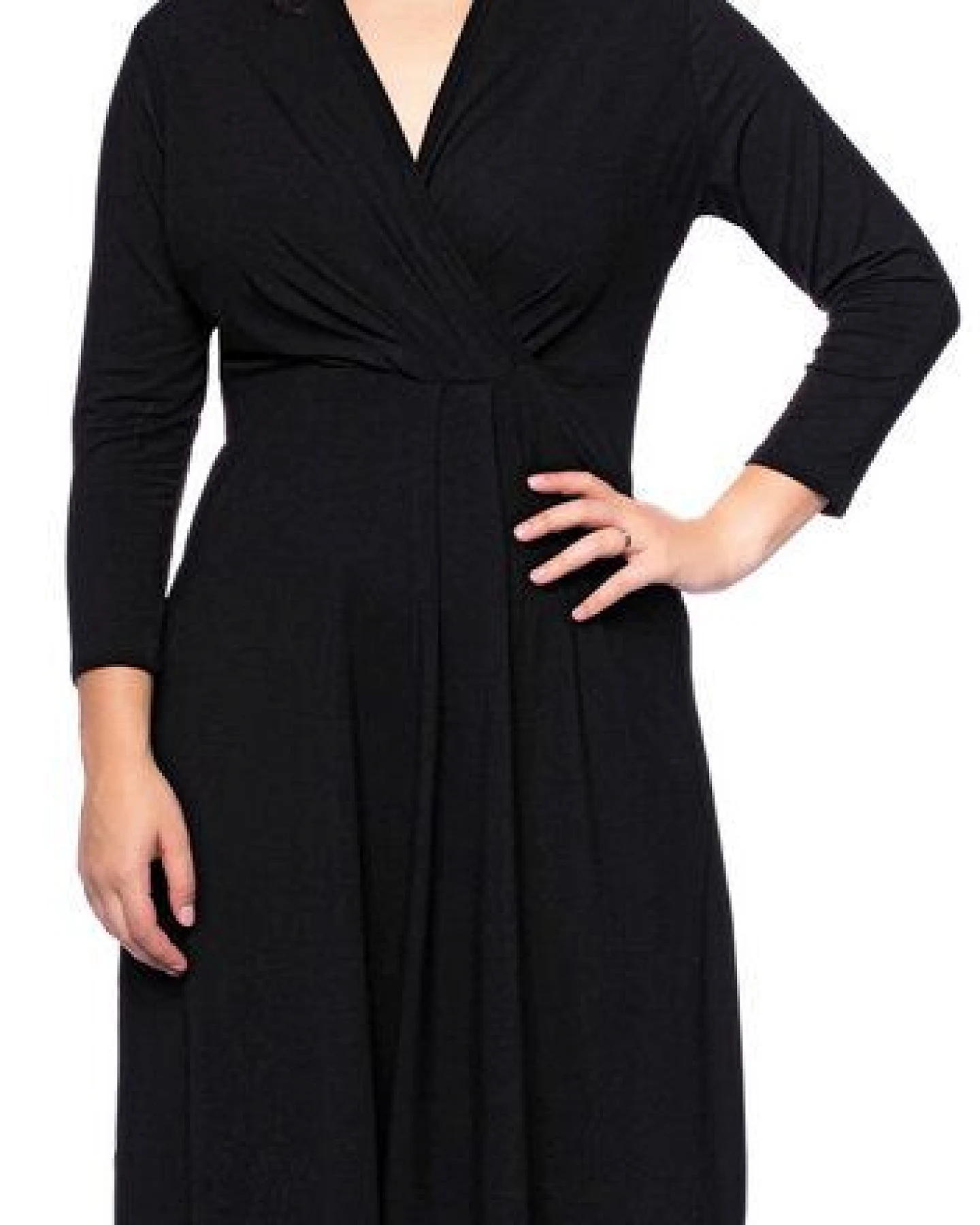 Ingoria EDDA knielanges Kleid mit Wickel-Ausschnitt – Ansicht 2