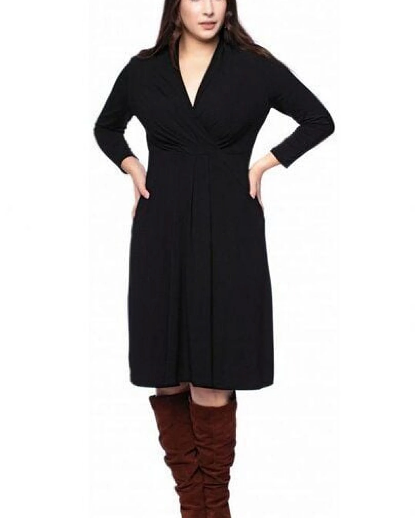 Ingoria EDDA knielanges Kleid mit Wickel-Ausschnitt – Ansicht 4