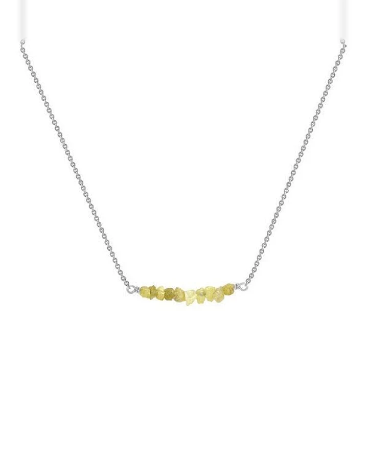 Eppi Goldener Choker mit ungeschliffenen gelben Diamanten Marte