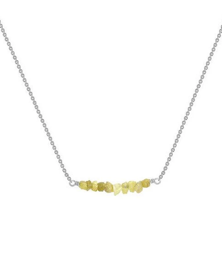 Eppi Goldener Choker mit ungeschliffenen gelben Diamanten Marte