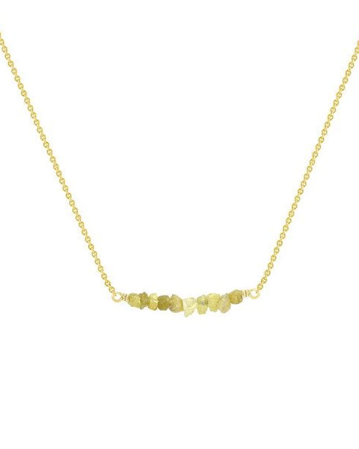 Eppi Goldener Choker mit ungeschliffenen gelben Diamanten Marte