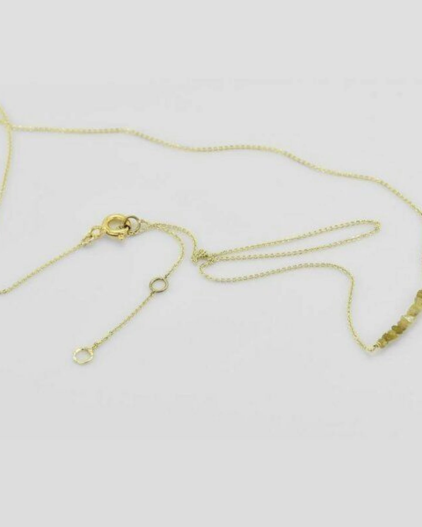 Eppi Goldener Choker mit ungeschliffenen gelben Diamanten Marte – Ansicht 2