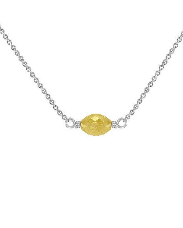 Eppi Goldener Choker mit gelbem Diamant Melodei