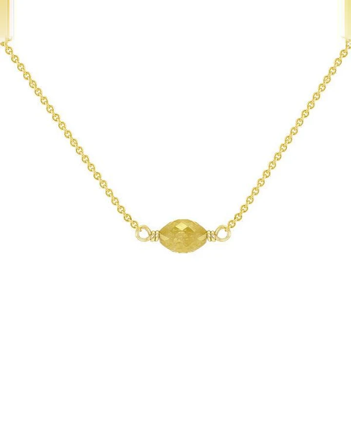 Eppi Goldener Choker mit gelbem Diamant Melodei