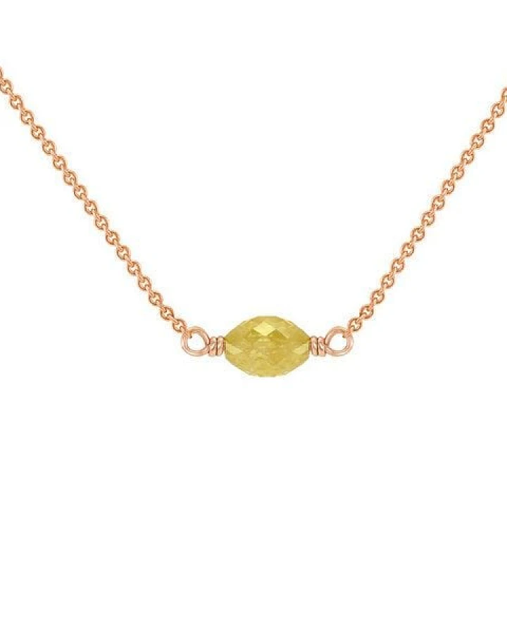 Eppi Goldener Choker mit gelbem Diamant Melodei