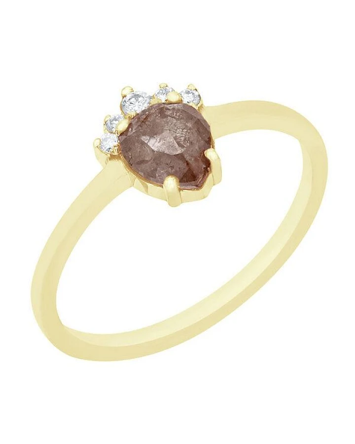 Eppi Perfekter Verlobungsring mit einem hellrosa Diamanten Zita