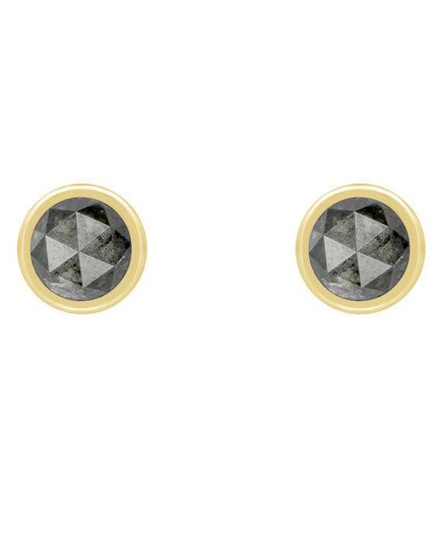 Eppi Goldene Ohrringe mit 0.52ct Salt'n'Pepper Diamanten Gledina – Ansicht 3