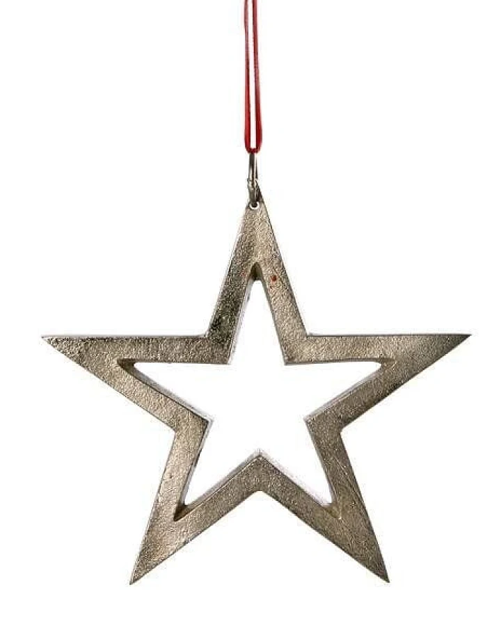 Mitienda Shop Sternhänger silber, Weihnachdeko zum Aufhängen