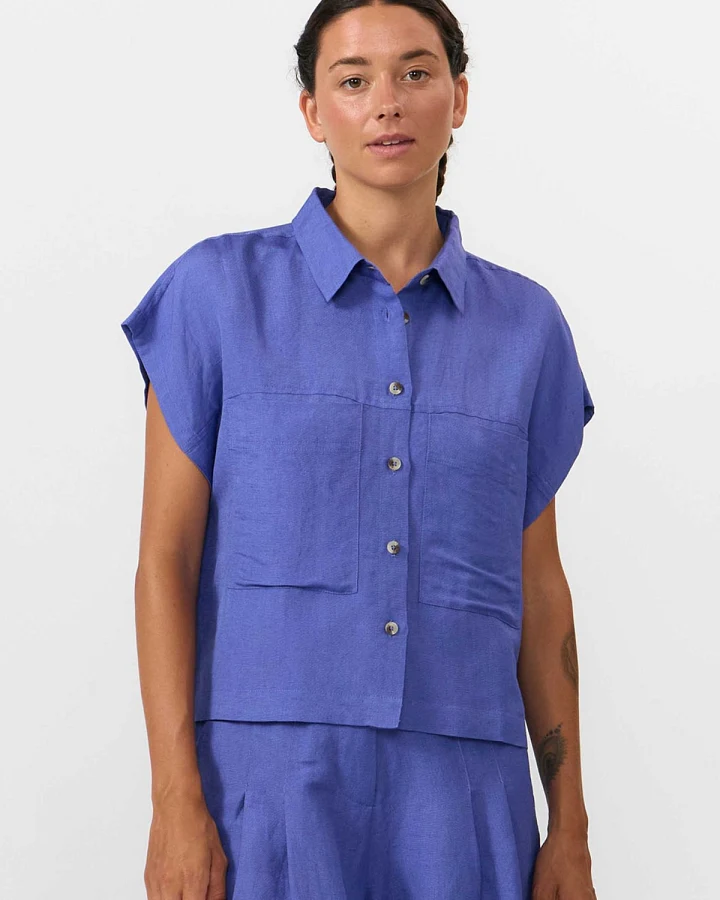 Bluse Amur Blau