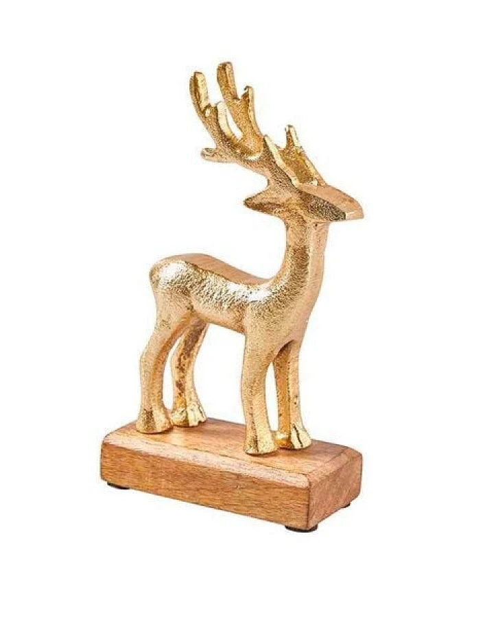 Mitienda Shop Hirsch Weihnachtsdeko gold Aufsteller