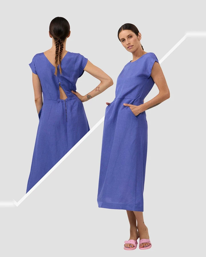 Kleid Tinto Midi Blau