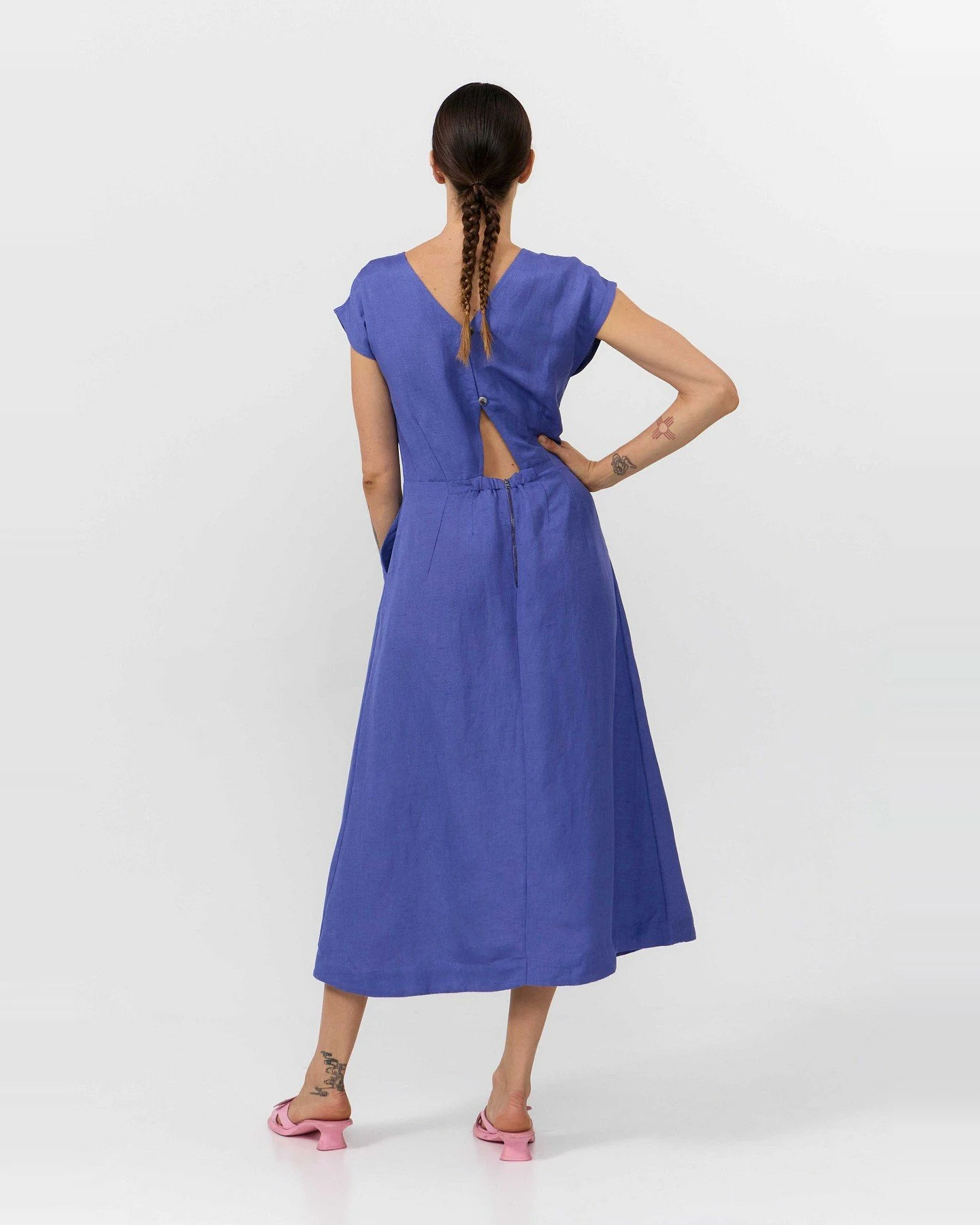 Kleid Tinto Midi Blau – Ansicht 4
