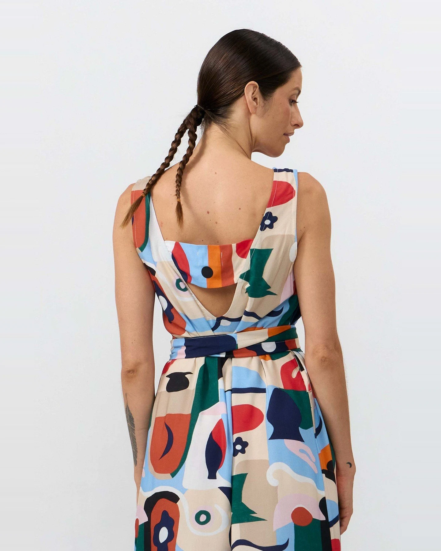Kleid Sena Midi Print Cruise Rot – Ansicht 2