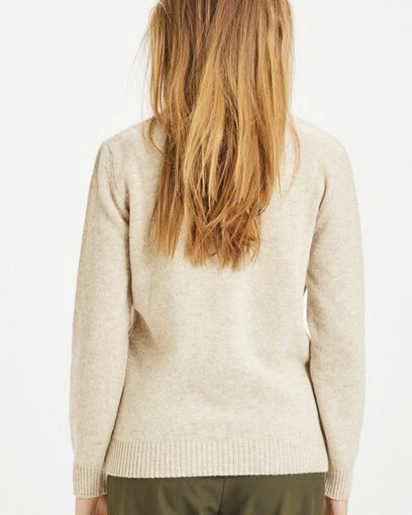 KnowledgeCotton Apparel Strickpullover - MYRTHE Lambswool High Neck - aus Bio-Lammwolle – Ansicht 3