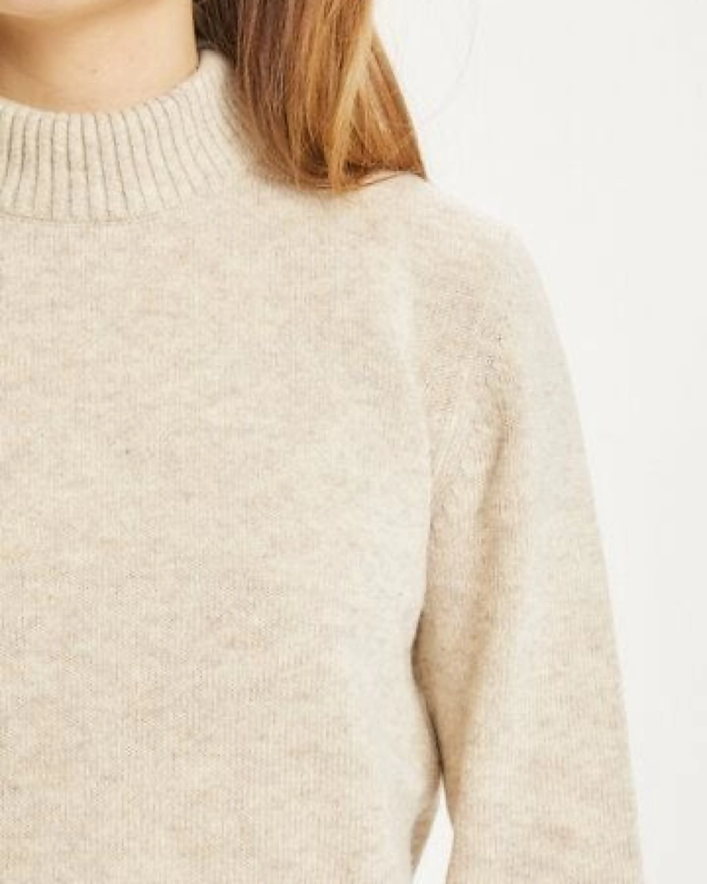 KnowledgeCotton Apparel Strickpullover - MYRTHE Lambswool High Neck - aus Bio-Lammwolle – Ansicht 4