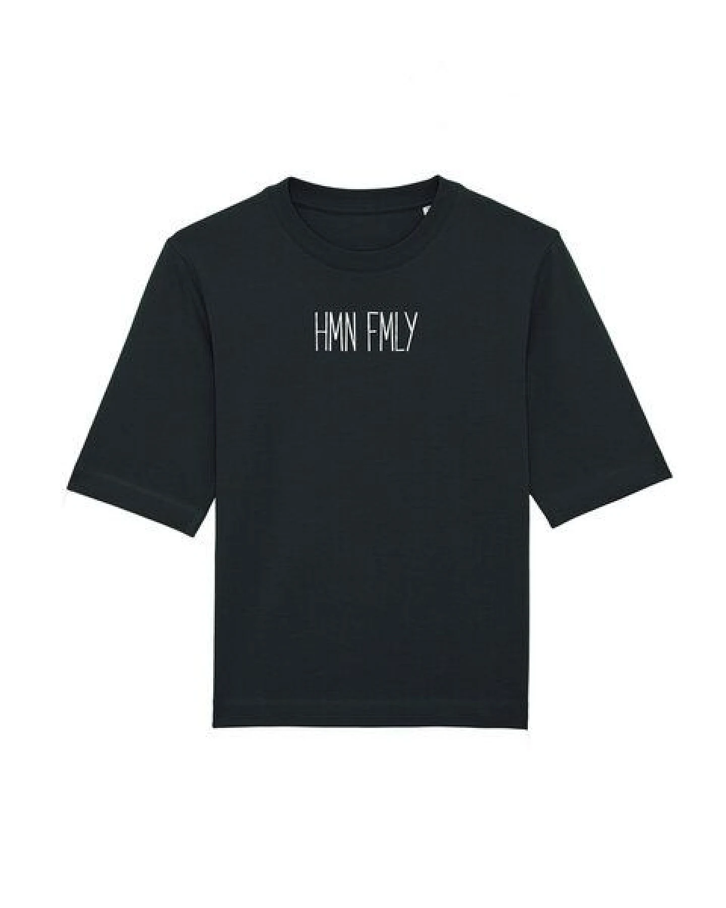 Human Family Kastenförmiges Damen T-Shirt "HMN FMLY" – Ansicht 3