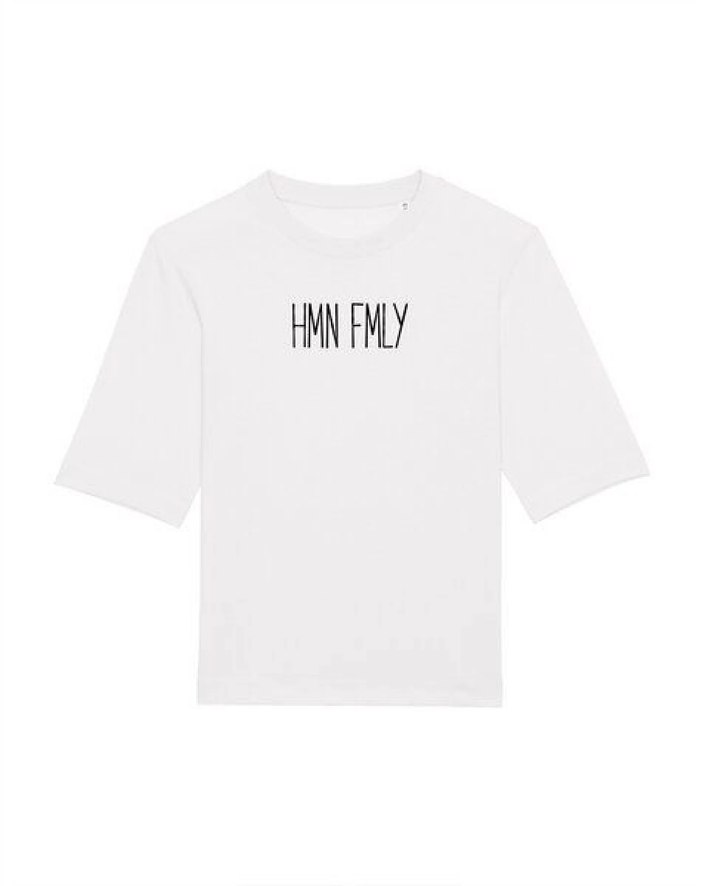 Human Family Kastenförmiges Damen T-Shirt "HMN FMLY" – Ansicht 2