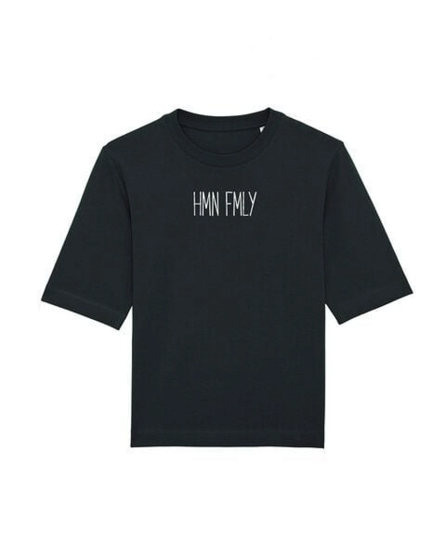 Human Family Kastenförmiges Damen T-Shirt "HMN FMLY" – Ansicht 3