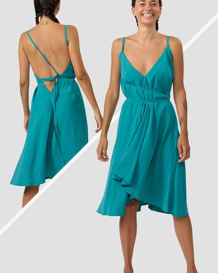 Kleid Multiposition Short Modal Grün