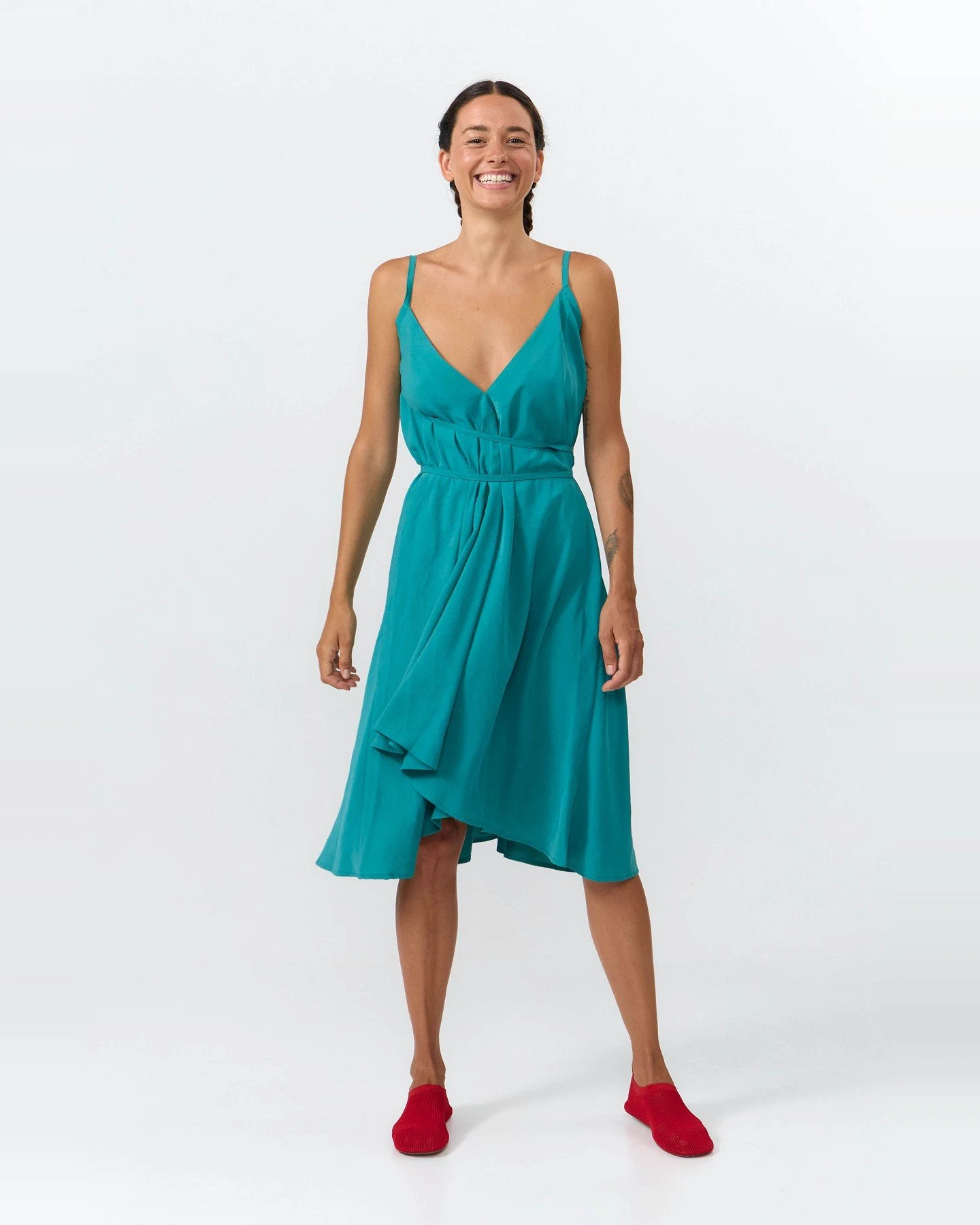 Kleid Multiposition Short Modal Grün – Ansicht 3