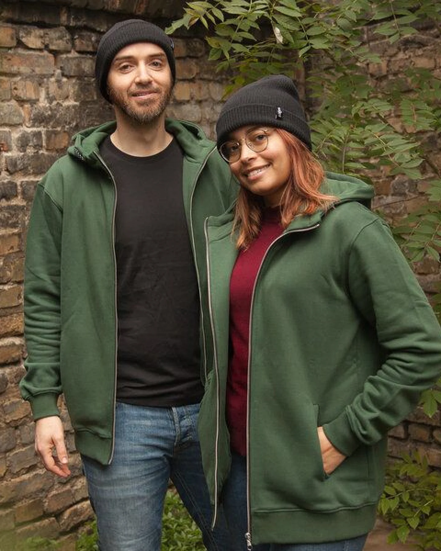 päfjes Basic Zipper Jacke - Fair gehandelt - Unisex Bio Sweatjacke – Ansicht 2