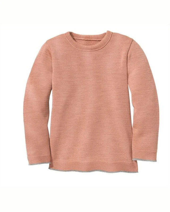 Disana Kinder Strick-Pullover Uni Schurwolle kbT-Merino