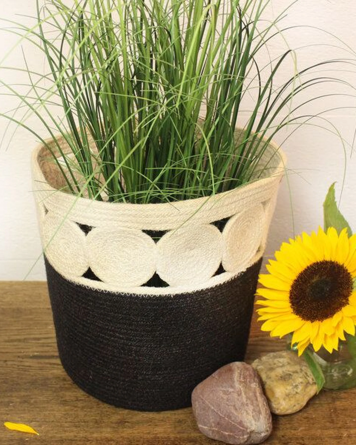 Mitienda Shop Korb aus Jute Paper Black – Ansicht 2