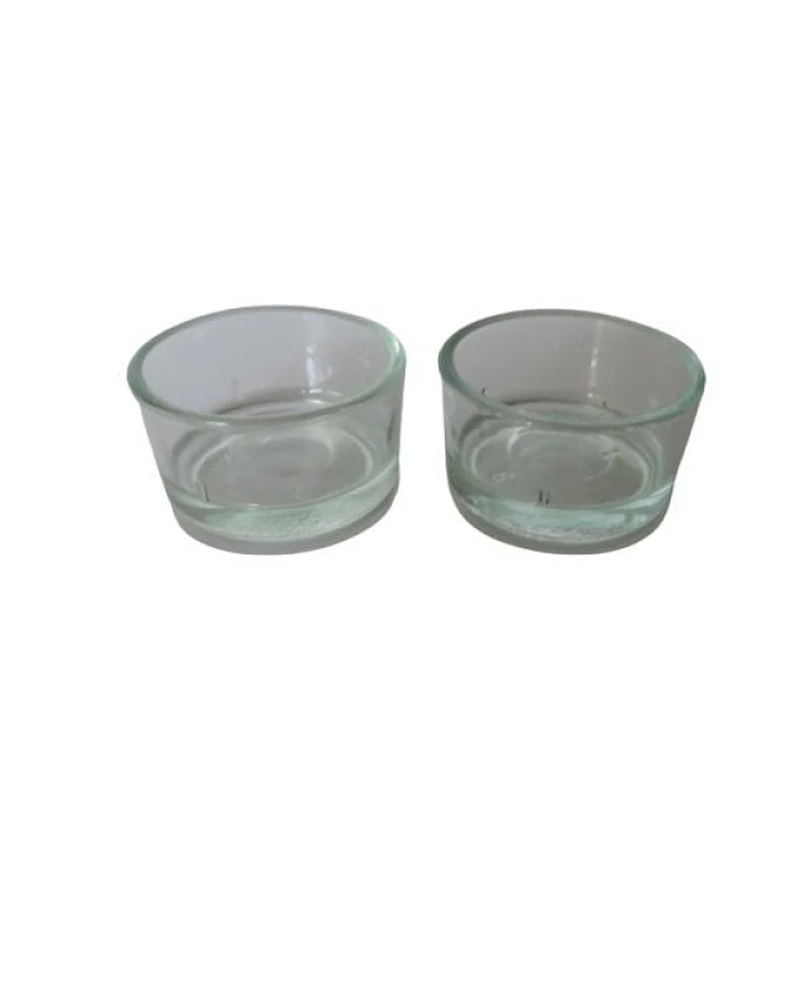 ReineNatur Teelichtglas – Halter für Teelichter – 2er – Set