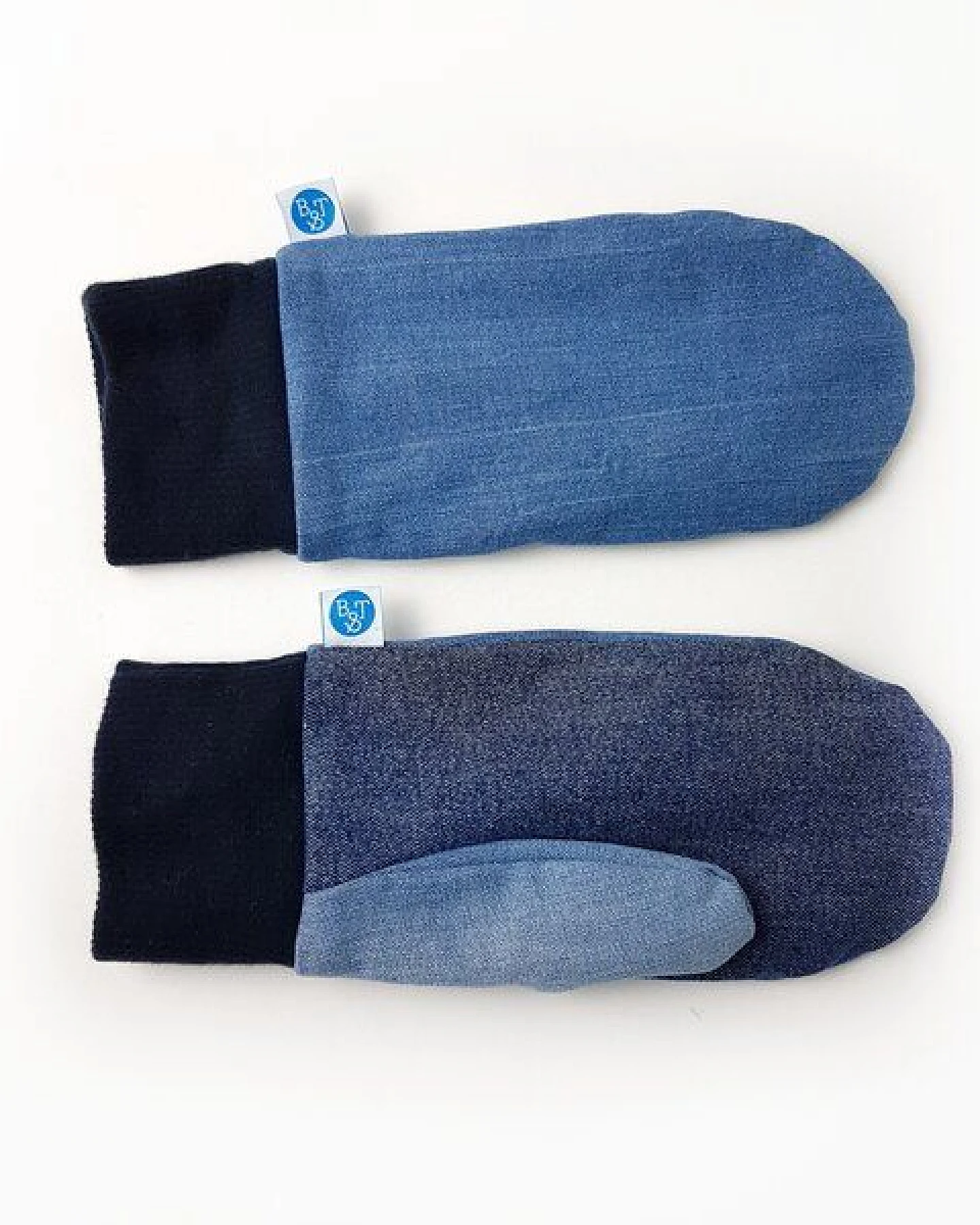 Bridge&Tunnel Handschuhe Denim blau – Ansicht 3