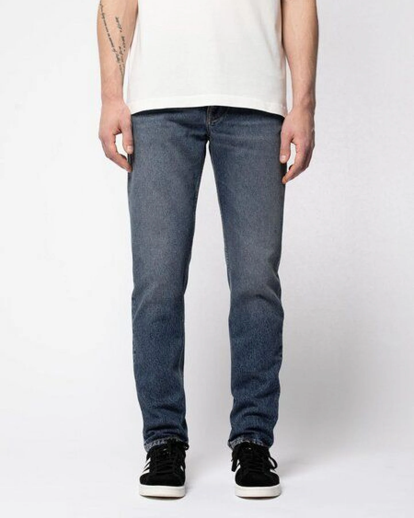 Nudie Jeans Jeans - Steady Eddie II - aus einem Bio-Baumwolle/Elastan Mix – Ansicht 2