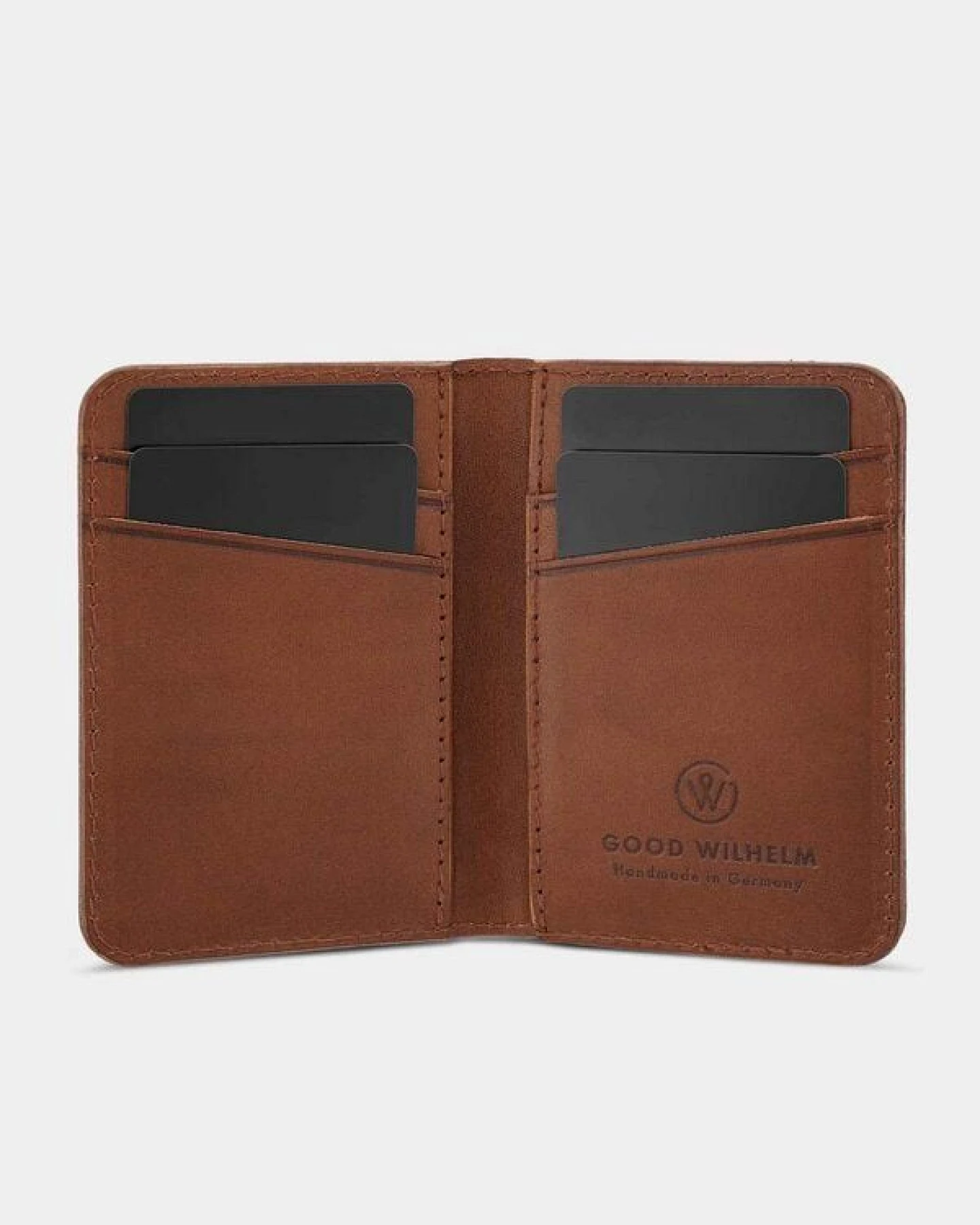 GOOD WILHELM Klassische Bi-fold Geldbörse mit RFID Schutz - Vachetta Leder - Made in Germany – Ansicht 4