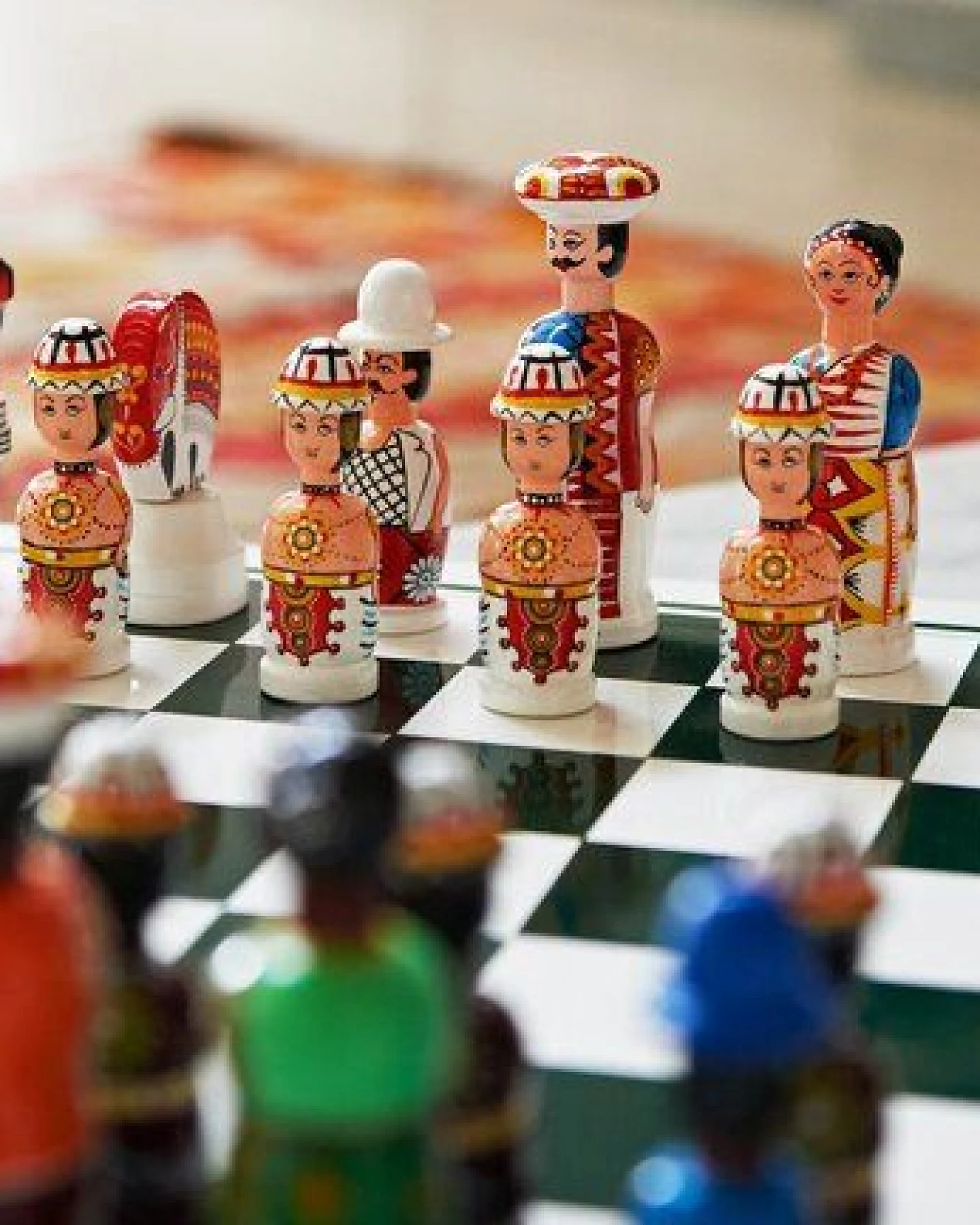 Four Leaves Handgefertigtes Schachspiel – Ansicht 3